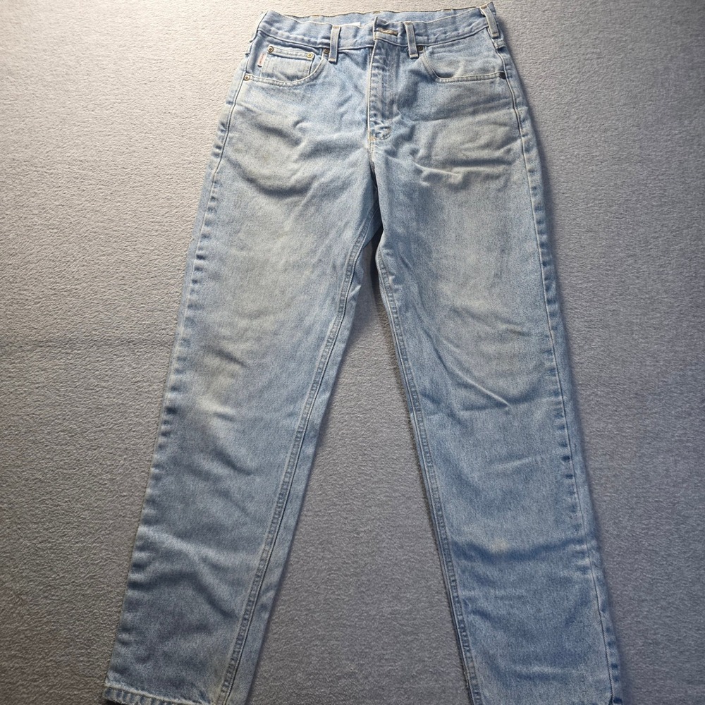 Carhartt B17 STW Relaxed Fit Jeans Mens 33x32 Light Wash Denim Workwear Heritage